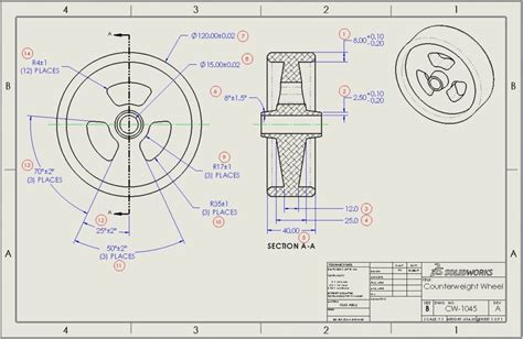 solidworks inspection drawing.